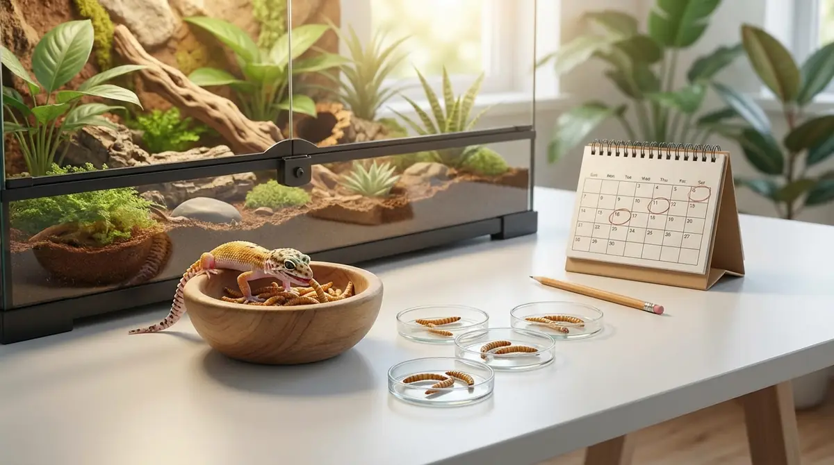 【結論】ミルワームは週2〜3回・1回3〜5匹が目安