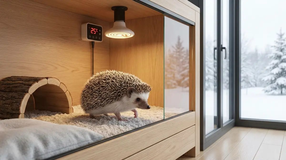 ハリネズミの冬眠を防ぐ!温度管理と飼育環境の作り方