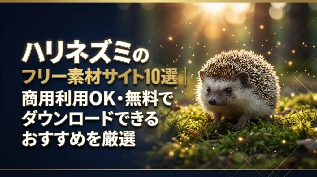ハリネズミのフリー素材サイト10選｜商用利用OK・無料でダウンロードできるおすすめを厳選