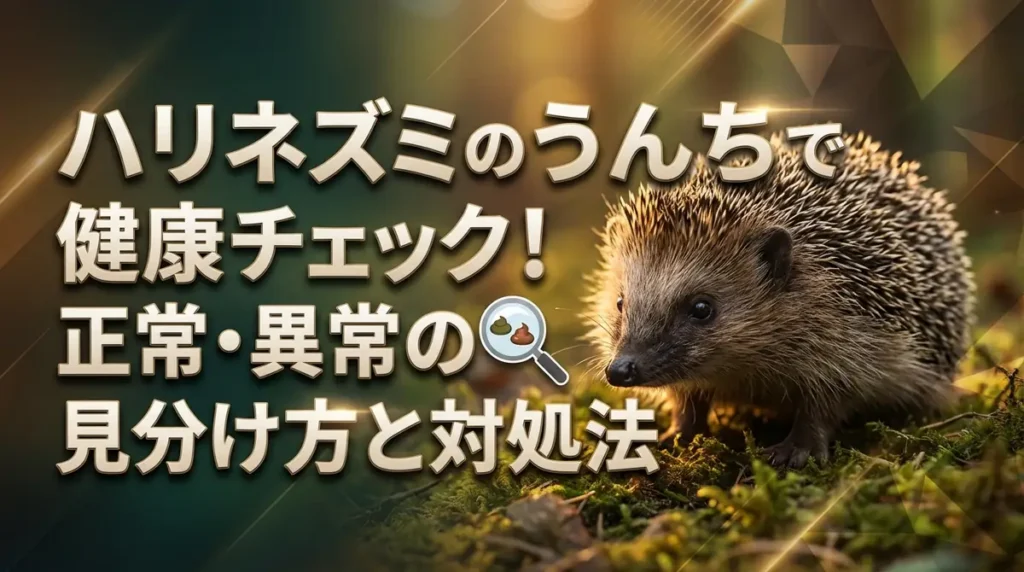 ハリネズミのうんちで健康チェック！正常・異常の見分け方と対処法
