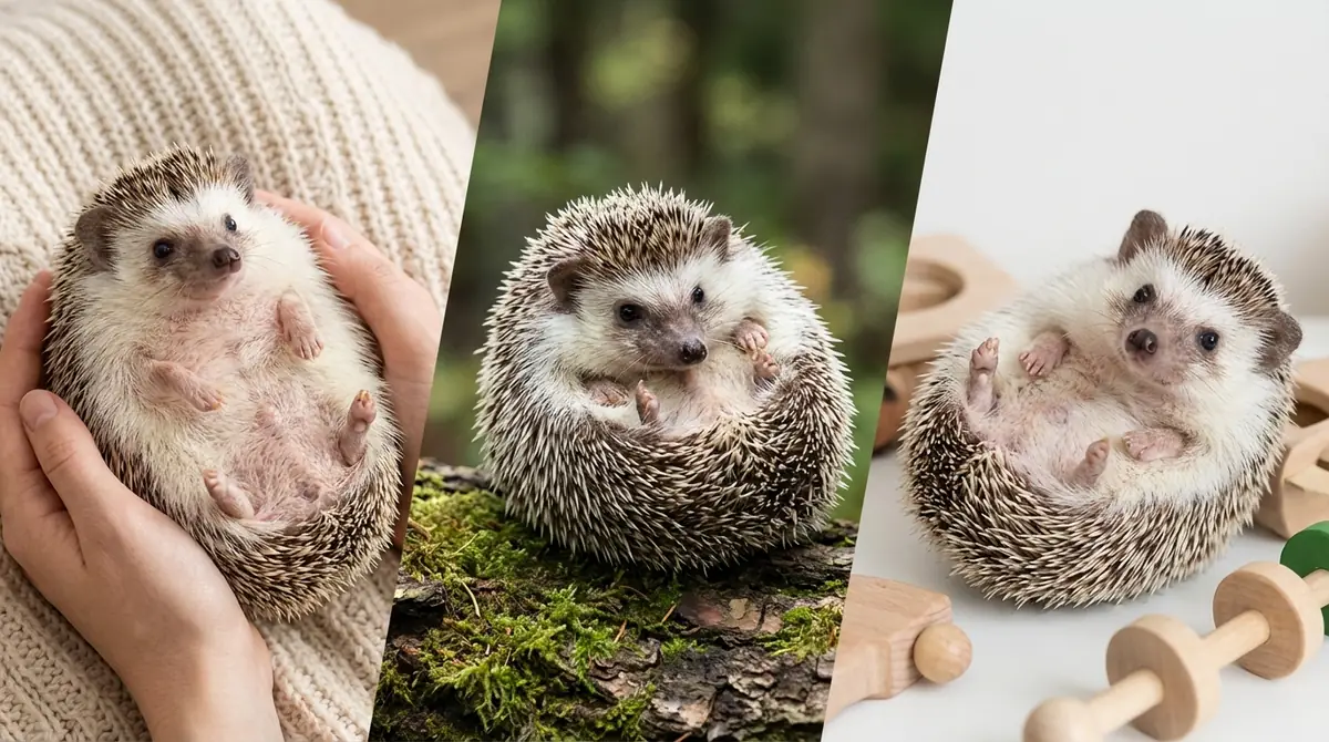 ハリネズミがお腹を見せる行動パターン【状況別】