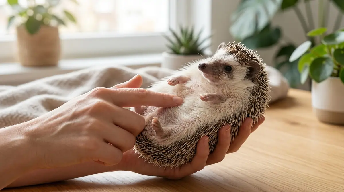 お腹で行うハリネズミの健康チェック方法【週1回推奨】