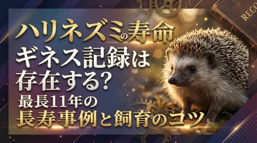 ハリネズミの寿命ギネス記録は存在する？最長11年の長寿事例と飼育のコツ