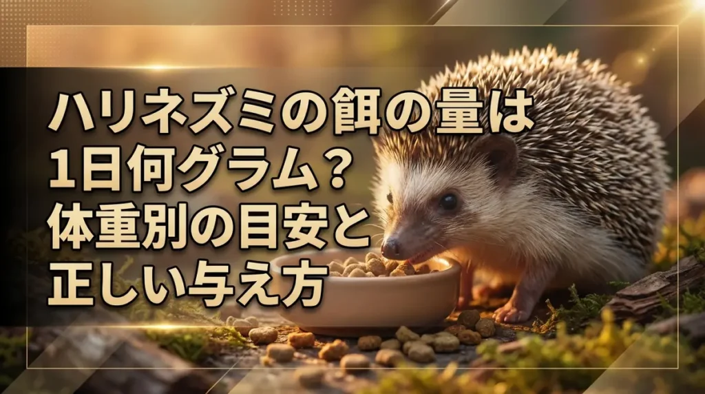 ハリネズミの餌の量は1日何グラム？体重別の目安と正しい与え方