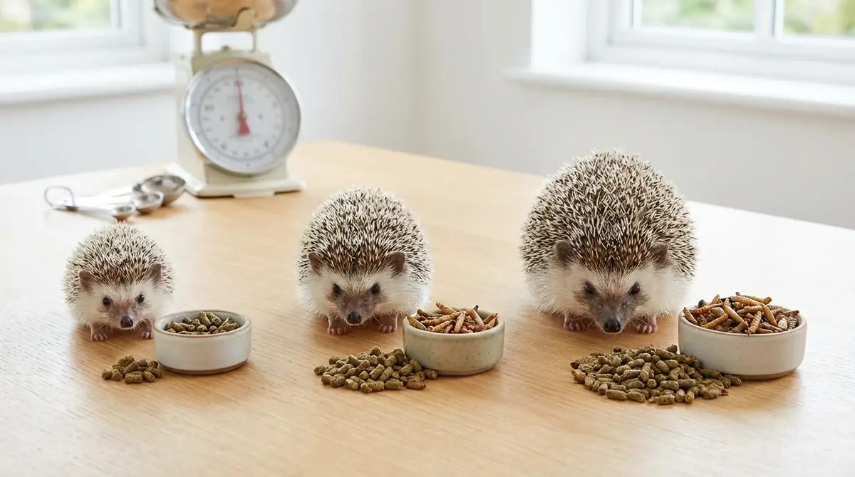 【早見表】体重別ハリネズミの餌の量一覧