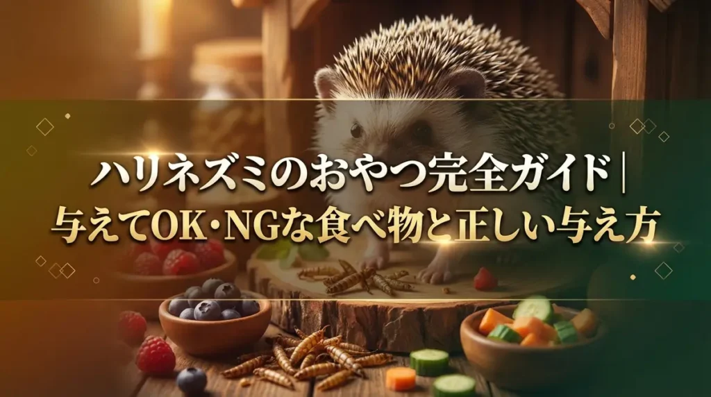 ハリネズミのおやつ完全ガイド｜与えてOK・NGな食べ物と正しい与え方