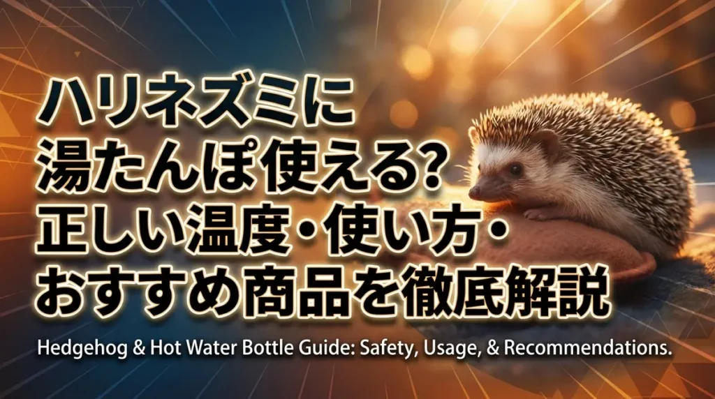 ハリネズミに湯たんぽは使える？正しい温度・使い方・おすすめ商品を徹底解説