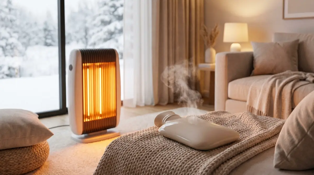 湯たんぽだけでは不十分？ヒーターとの併用がベストな理由