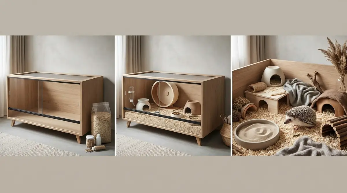 ハリネズミのケージセッティング方法【図解】