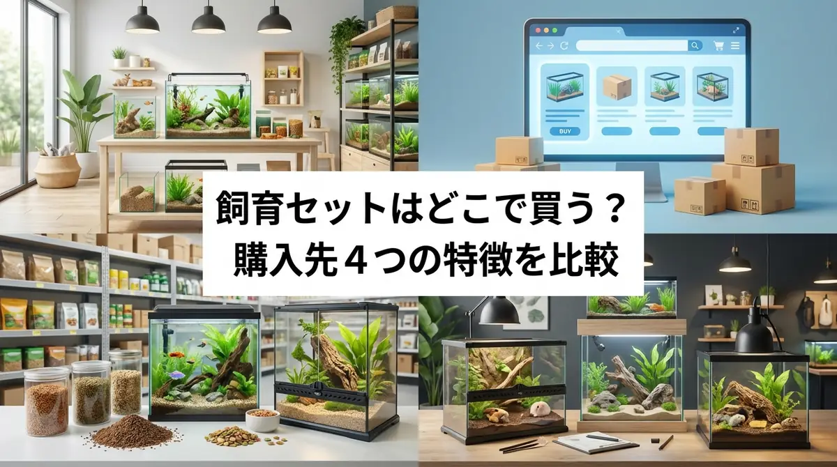 飼育セットはどこで買う？購入先4つの特徴を比較