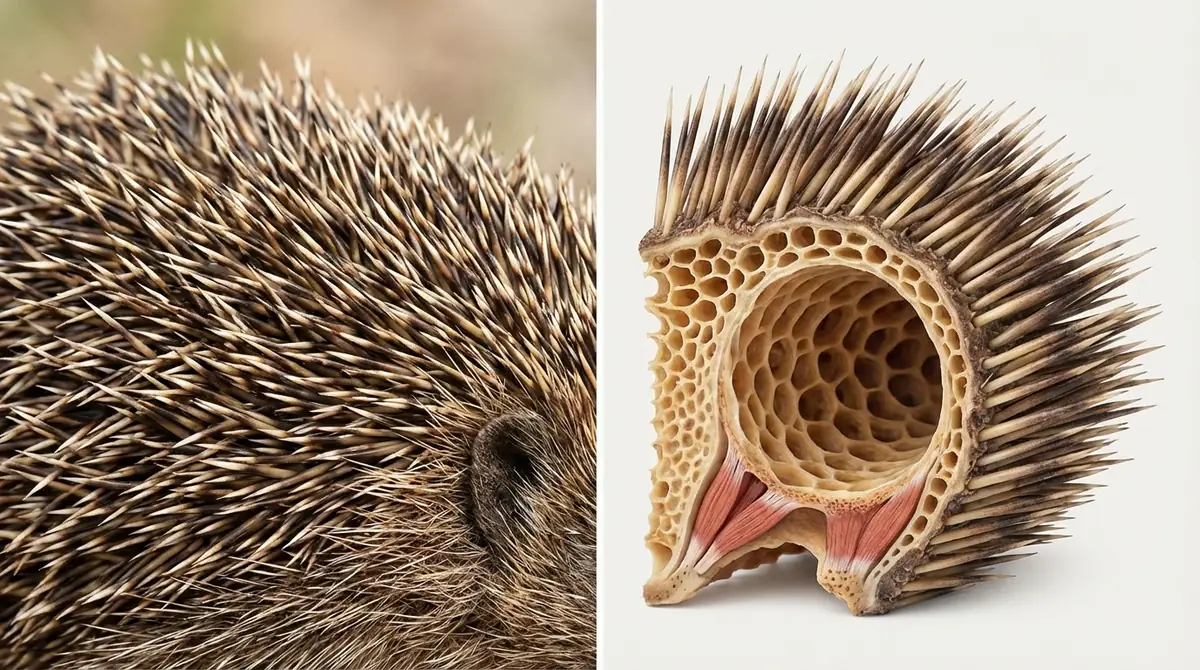 ハリネズミの針の仕組みと構造